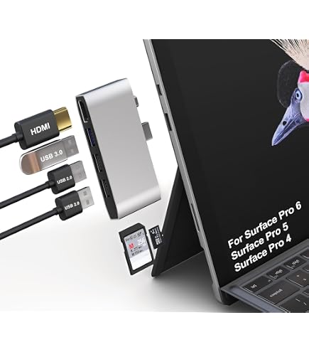 Amazon | Microsoft Surface Pro 4/Pro 5/Pro 6 ハブ 6in1ドッキング